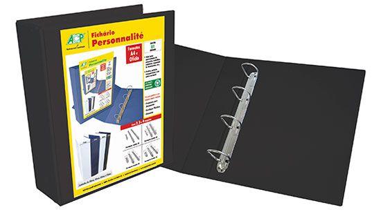 Fichario em PVC Personalite A4 75mm 4 Arg.Pret-Acp