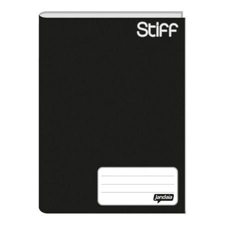 Caderno Brochura Capa Dura Stiff Jandaia Preto 48 folhas 140mm x 200mm 56g/m&sup2;