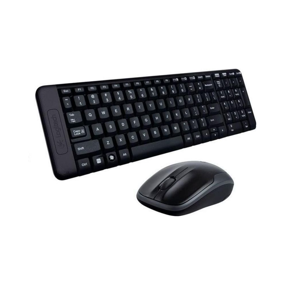 Kit Teclado e Mouse Sem Fio MK220 Logitech Preto Compacto