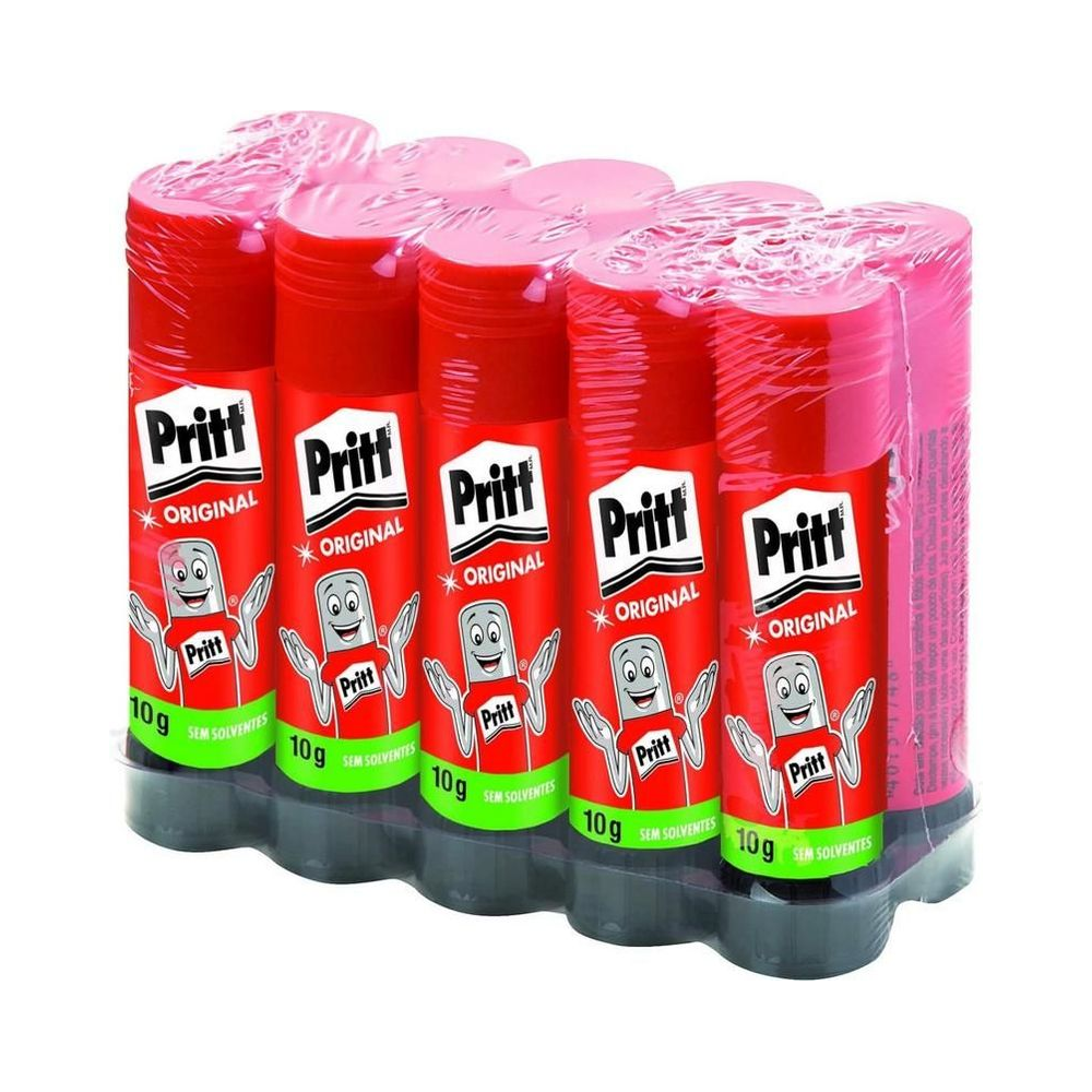 Cola em Bast&atilde;o Pritt Henkel 10g Cristal Lav&aacute;vel para Papelaria e Escolar