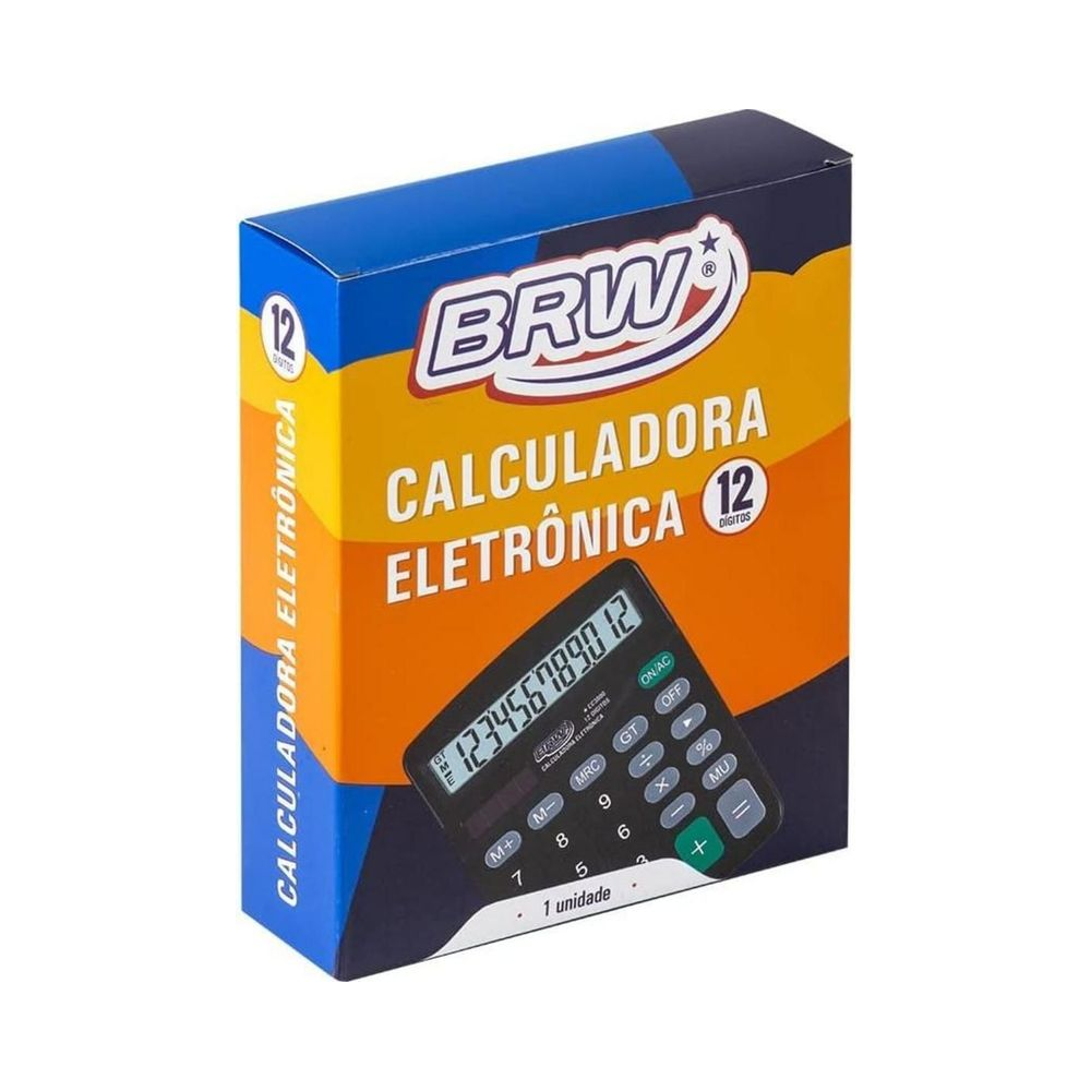 Calculadora de Mesa 12 d&iacute;gitos BRW Preta