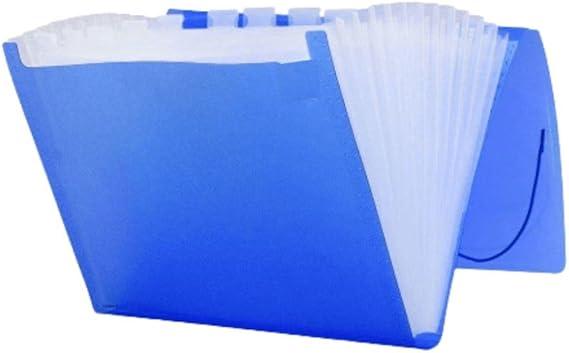 Pasta Sanfonada A4 12 Divisões Azul DAC