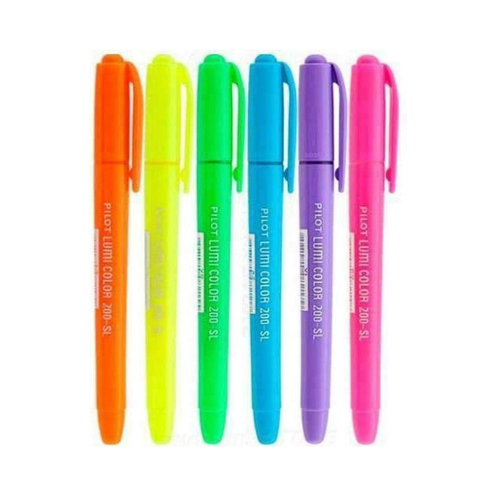 Marca Texto Lumi Color 200-SL Pilot 6 cores Blister