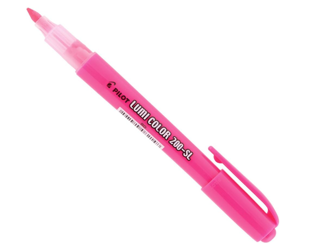 Marca Texto Hidrogr&aacute;fica Lumi Color Neon 200-SL Pilot Rosa
