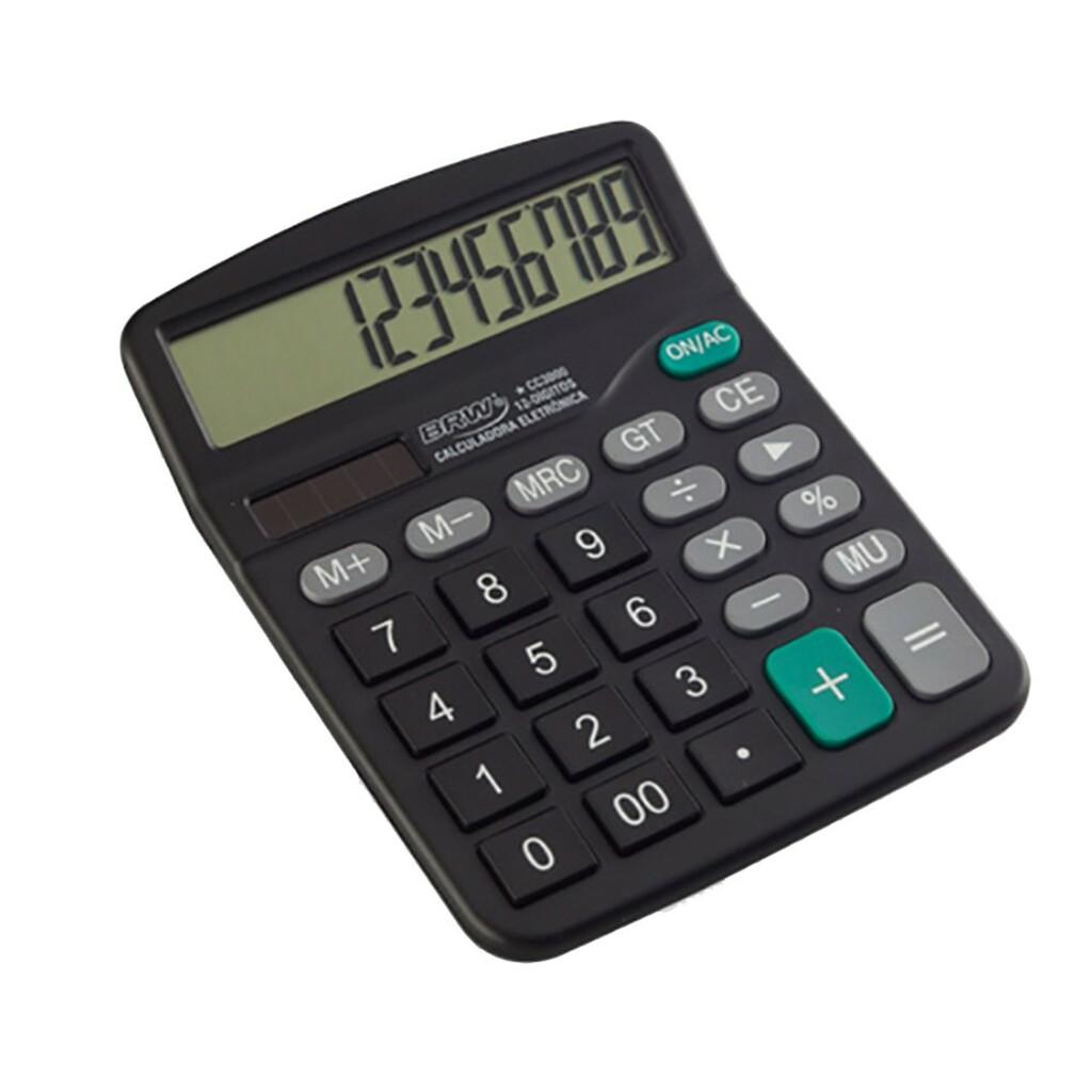 Calculadora de Mesa 12 dígitos BRW Preta