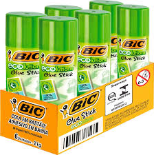 Cola Bast&atilde;o Bic 21g Pacote com 6 Unidades Transparente