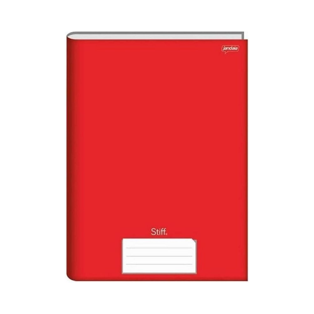 Caderno Brochura 1/4 Capa Dura 96 Folhas 140x220mm Jandaia Papel Vermelho