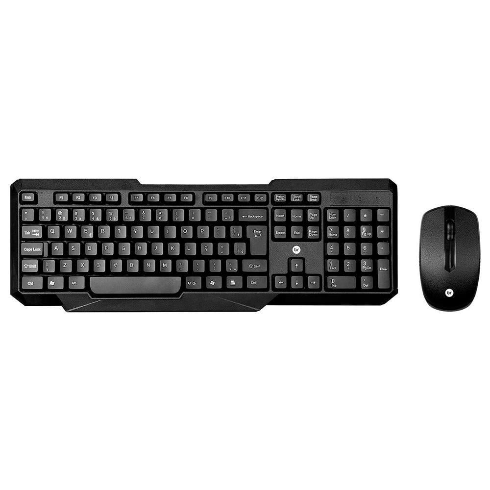 Teclado e Mouse Sem Fio Preto Bright 0055
