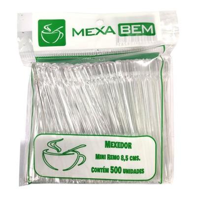 Colherzinha Pl&aacute;stica Mini Remo 8.5cm Mexa Bem 500 unidades