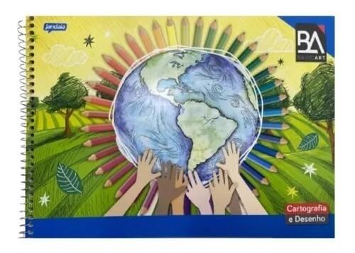 Caderno de Desenho com Flex&iacute;vel 96 folhas Unit&aacute;rio Jandaia