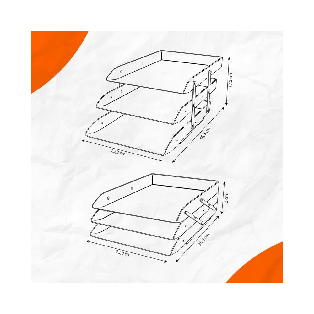 Caixa Correspond&ecirc;ncia Articul&aacute;vel Tripla Dello Cristal
