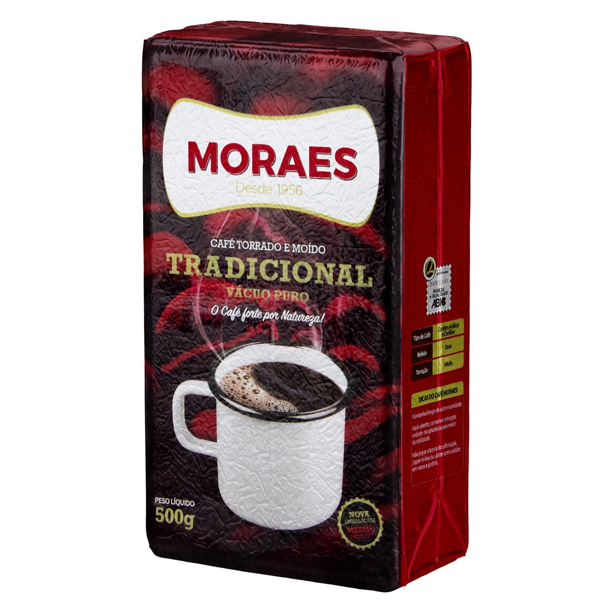 Café Torrado e Moído Moraes Tradicionao a Vácuo 500g