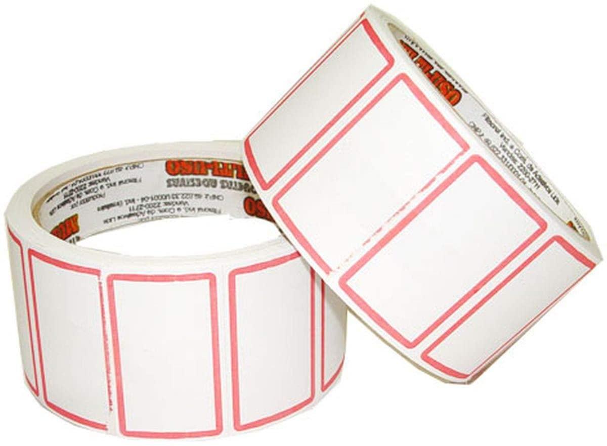 Etiquetas Adesivas Multiuso Manual n&ordm; 9 60 x 40mm Fitacrel 10m 3 rolos 750 etiquetas