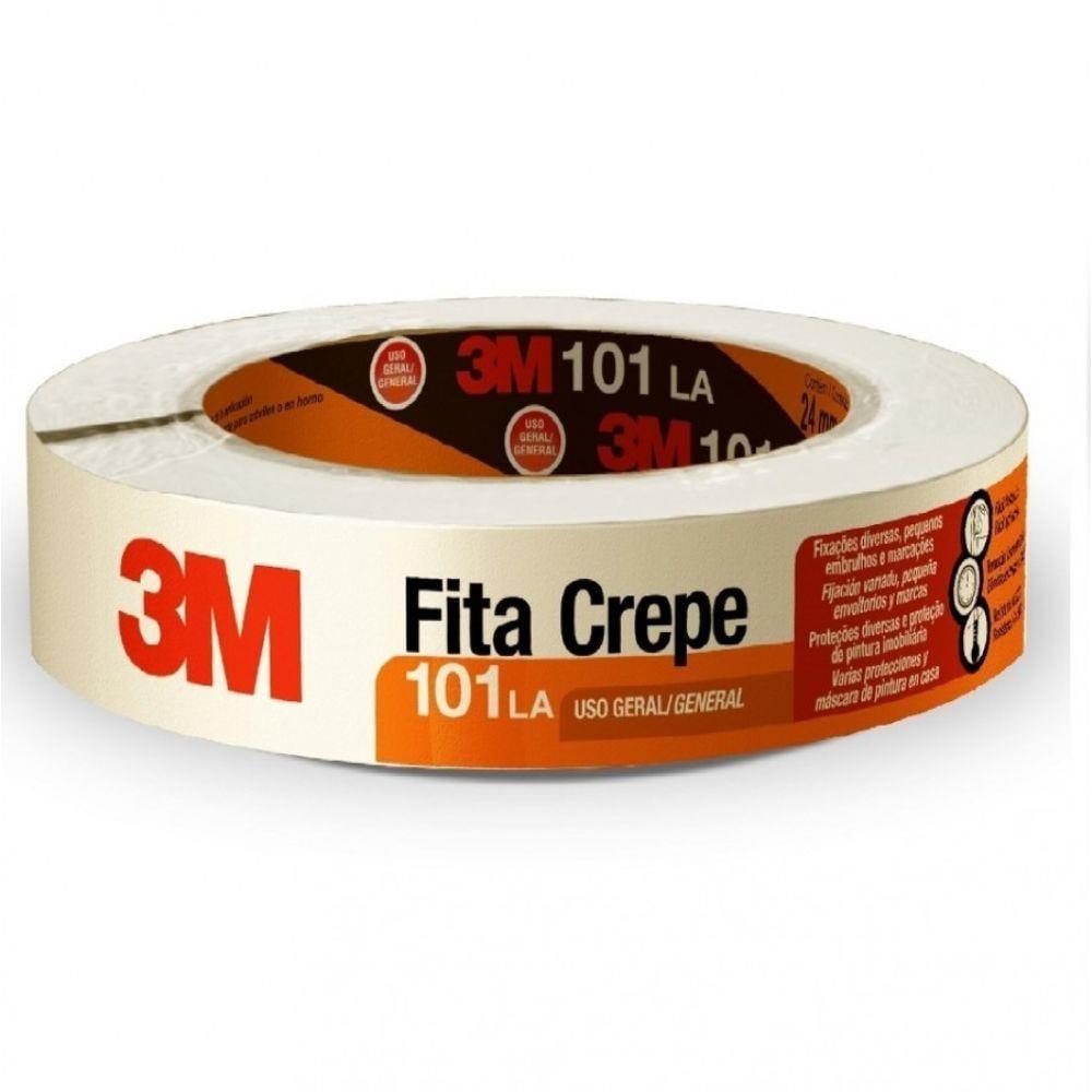 Fita Crepe 101LA 3M 24mm x 50m Unitário