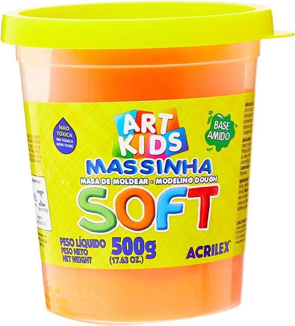 Massinha de Modelar Art Kids Soft Acrilex Laranja 500g