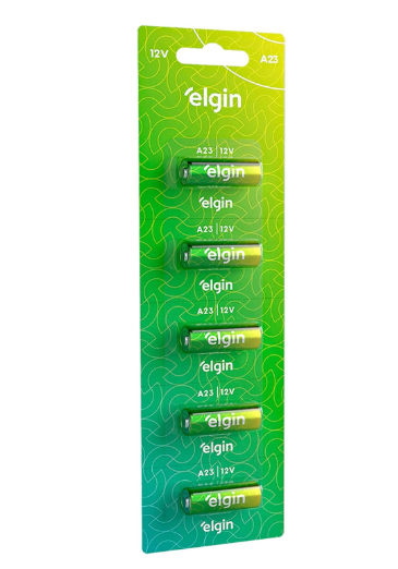 Bateria Pilha Elgin A23 12V com 5 Unidades