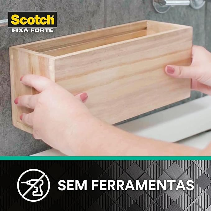 Fita Dupla Face 24mm x 1,5m 3M Scotch Fixa Forte para Banheiro