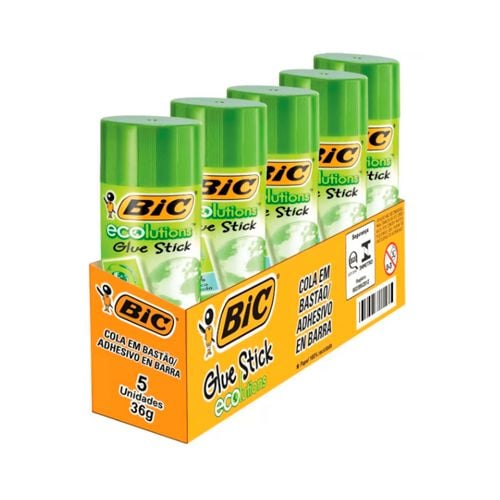Cola Bast&atilde;o Bic Stick Eco 36g - 5 un