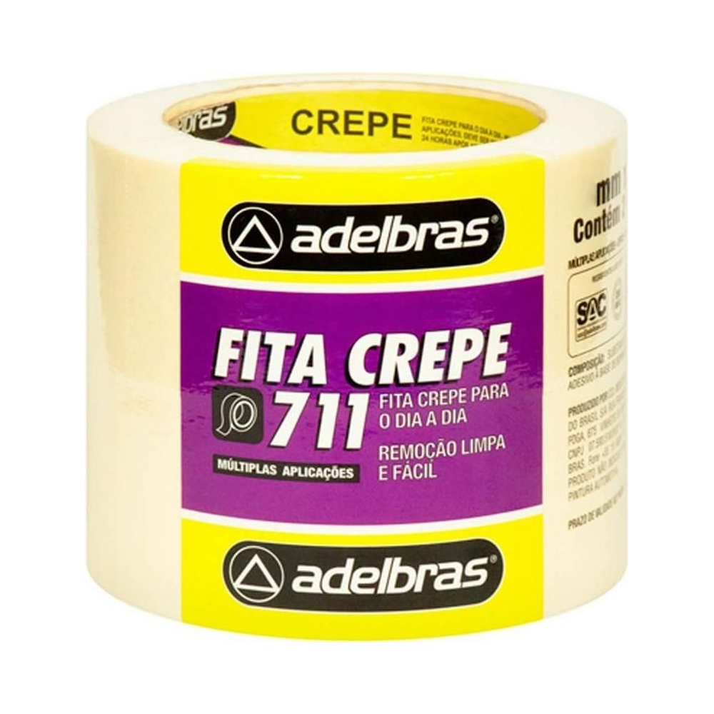Fita Crepe Adelbras 18mm x 10m Unit&aacute;rio