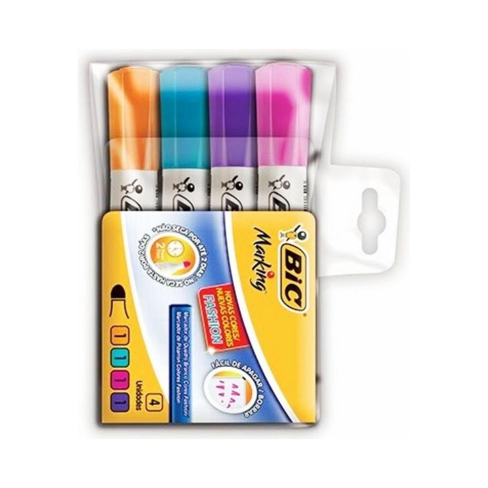 Marcador para Quadro Branco BIC Marking 4 cores Blister