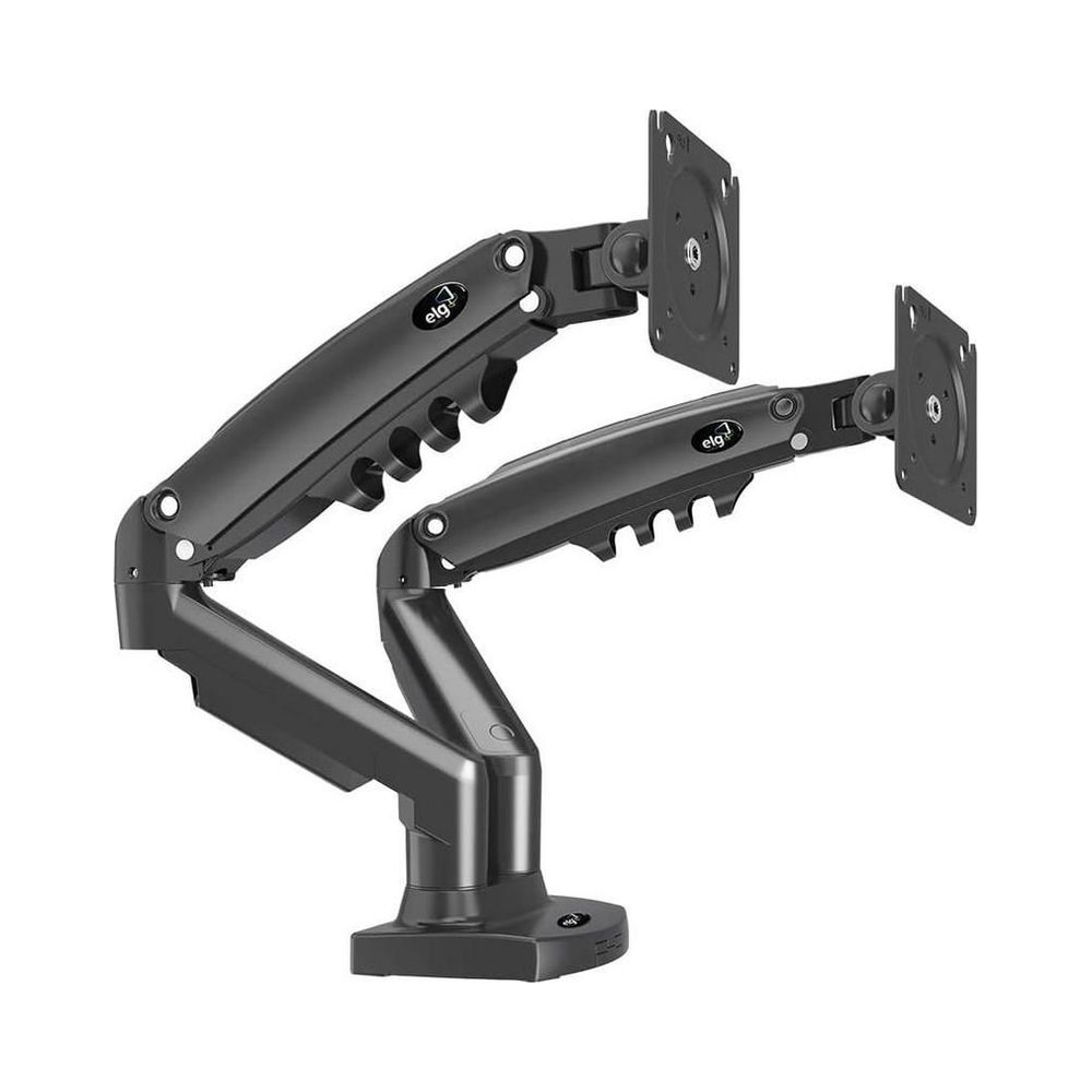 Suporte Duplo Multiarticulado com Pist&atilde;o a G&aacute;s para 2 monitores 17 a 35 F160N ELG Preto