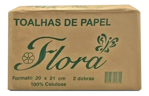 Toalha de Papel Interfolhada 2 sobras 20X21 Flora Celulose