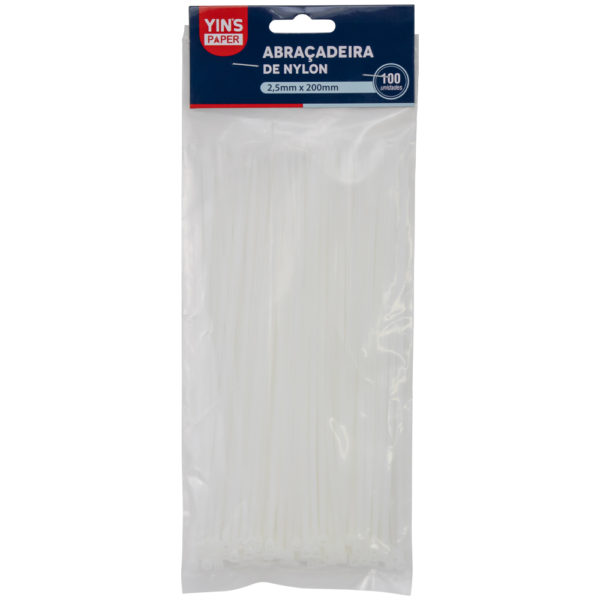 Abraçadeira de Nylon YINS Paper Cristal 2.5mm x 100mm 100 unidades