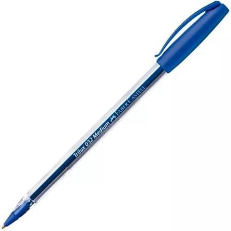 Caneta Esferogr&aacute;fica 1.0mm Trilux Faber-Castell Azul Unit&aacute;rio