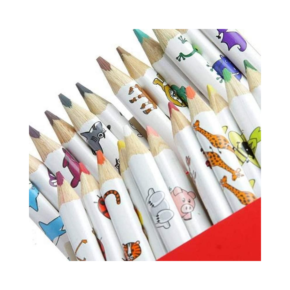 L&aacute;pis de Cor Triangular Jumbo Faber-Castell 24 cores com apontador