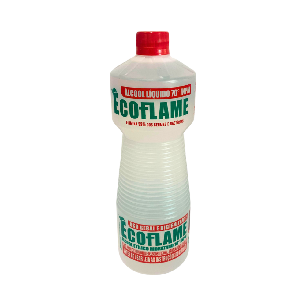 &Aacute;lcool Et&iacute;lico Hidratado 1 Litro Ecoflame 70&ordm; INPM