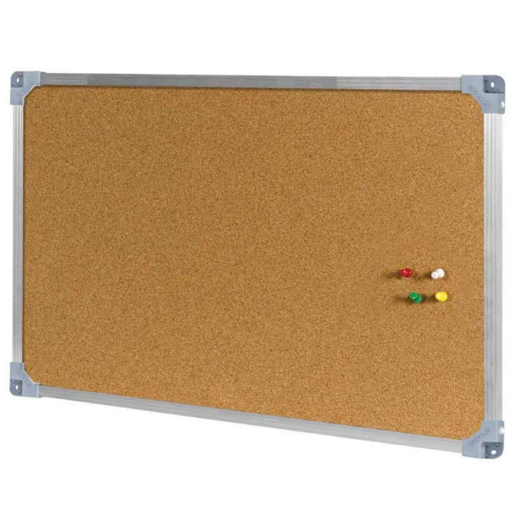 Quadro de Aviso Corti&ccedil;a Moldura Alum&iacute;nio 70x50cm Free Stalo