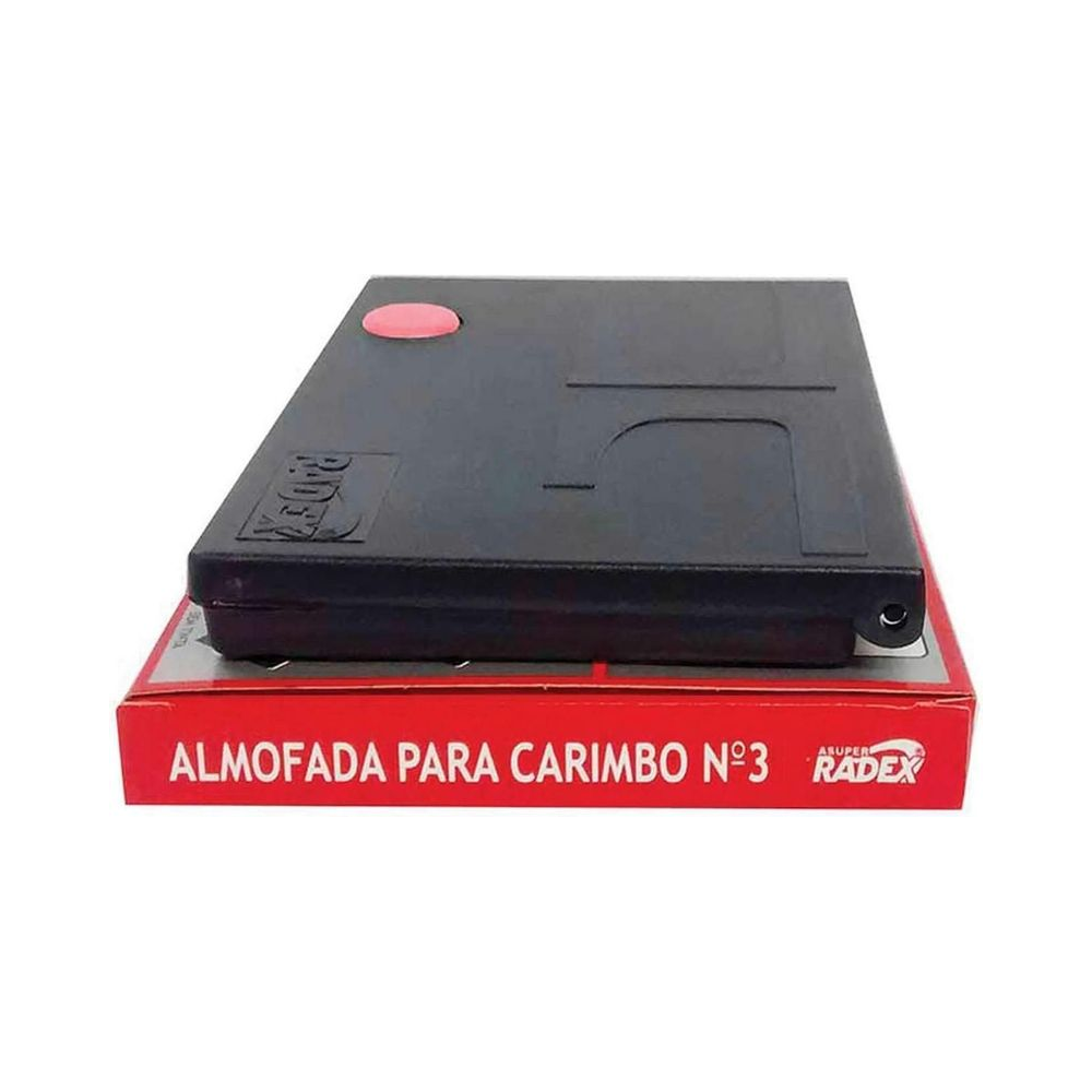 Almofada para Carimbo Alcar N&ordm; 3 Radex Vermelha