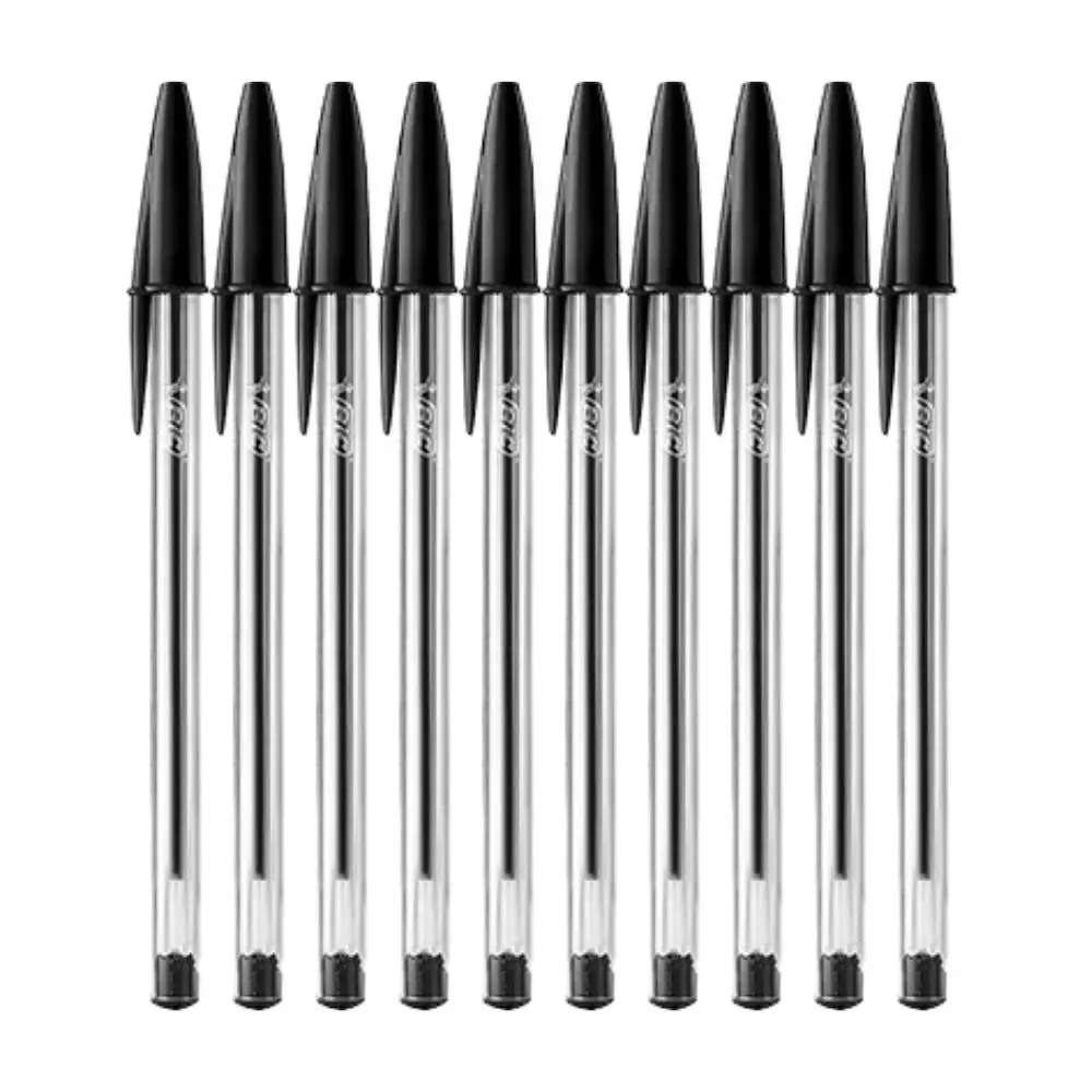 Caneta Esferogr&aacute;fica 1.0mm BIC Cristal Preta Caixa com 10 unidades