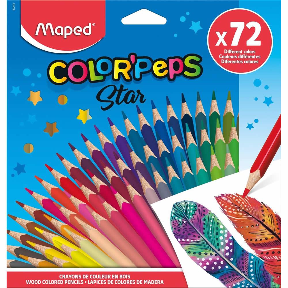 L&aacute;pis de Cor Triangular Color Peps Star Maped 72 Cores Multicolorido