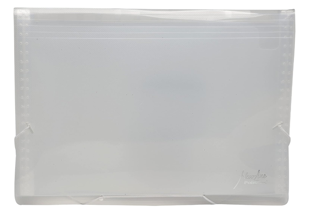 Pasta Sanfonada A4 12 divisões Polibras Cristal 38mm x 230mm x 330mm