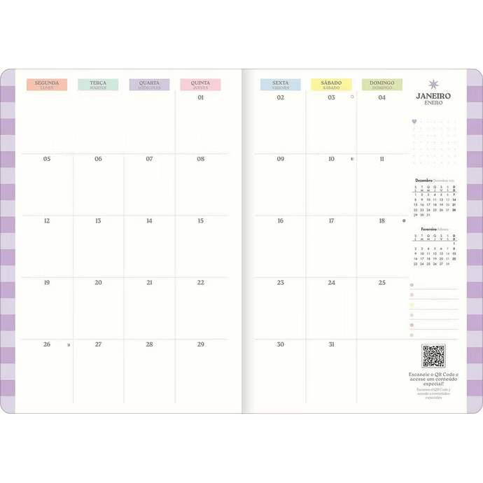 Agenda/Planner 2026 Happy Grampeada 20 fls. 90 g 178 mm x 254 mm - Tilibra - 1un