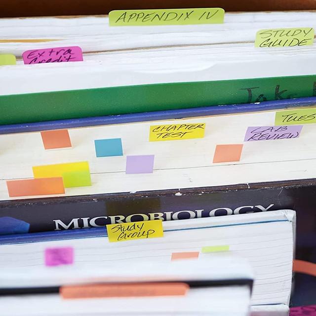 Marcador de Página de Papel Super Adesivo Post-it 180 folhas 15mm x 76mm Coloridos