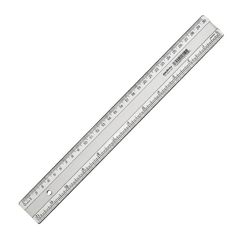 Régua Acrílica 30cm Maxcril Cristal Unitária