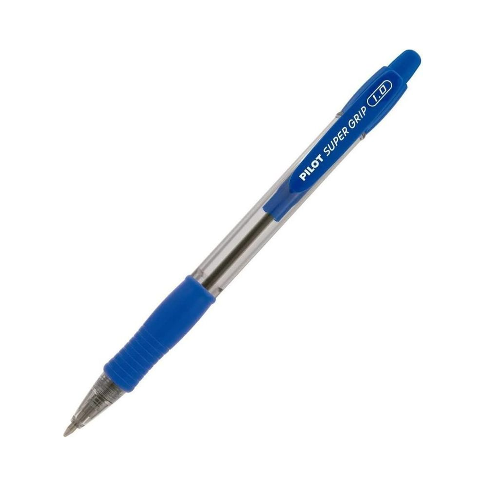 Caneta Esferogr&aacute;fica Retr&aacute;til Supergrip 1.0mm Pilot Azul 12 Unidades