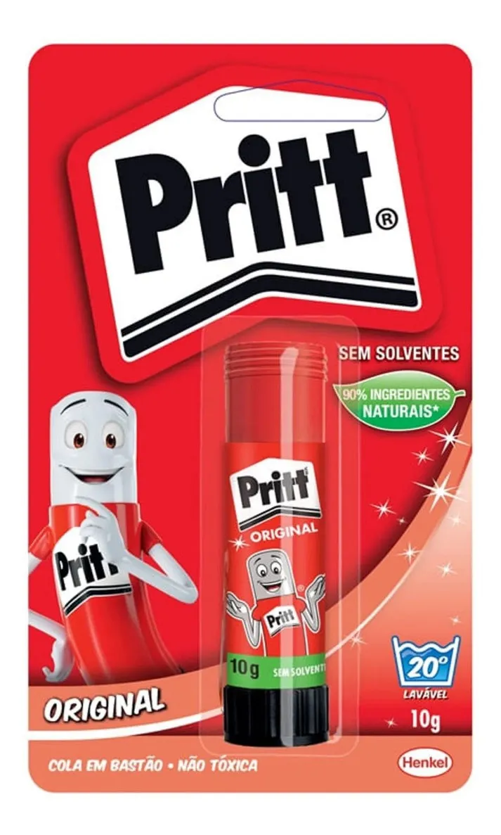 Cola Bast&atilde;o Pritt Henkel 20g Multicor - Unit&aacute;rio