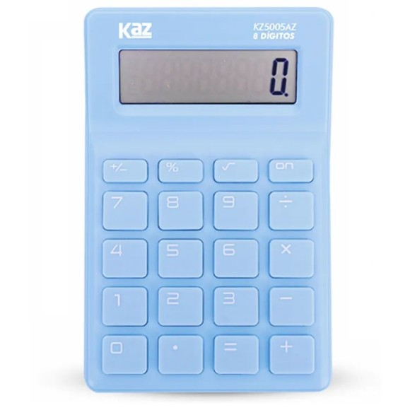Calculadora de Bolso KZ5005AZ Kaz 8 D&iacute;gitos Azul