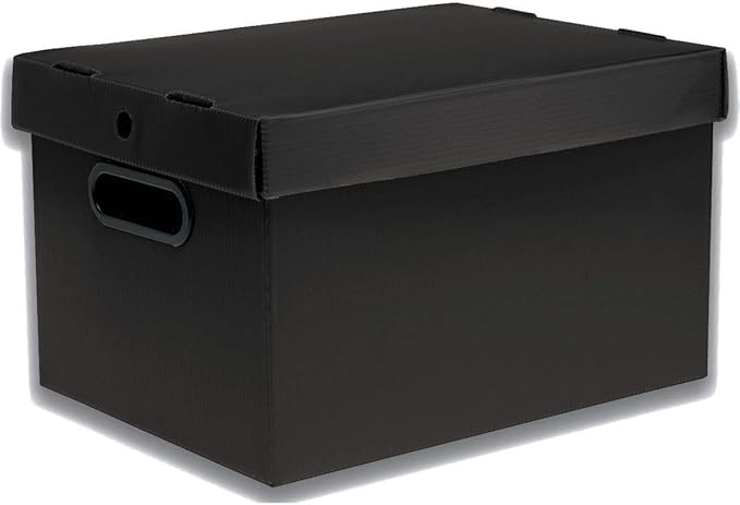 Caixa Organizadora Pl&aacute;stica XG Polycart Preta 560x365x300mm