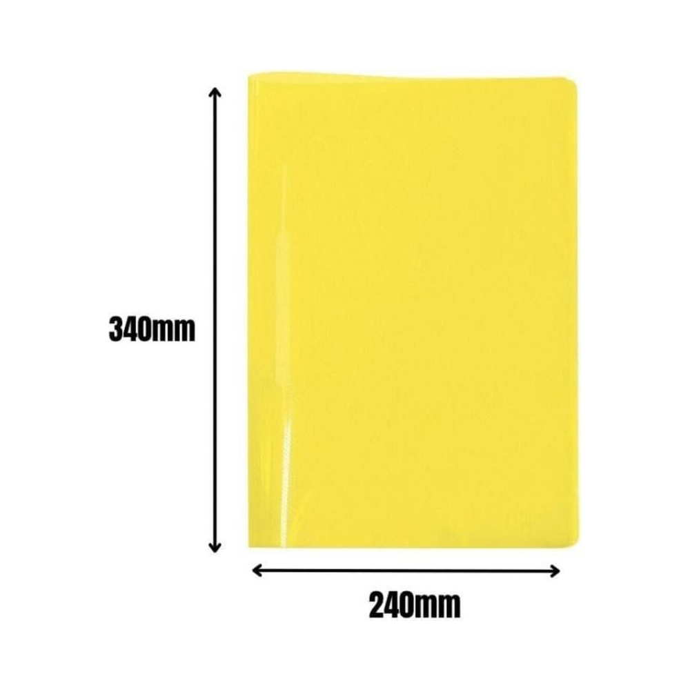 Pasta Transparente com Trilho ACP Amarela