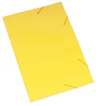 Pasta Cart&atilde;o Duplex Of&iacute;cio Polycart Amarelo com Abas e El&aacute;stico 340mm x 230mm