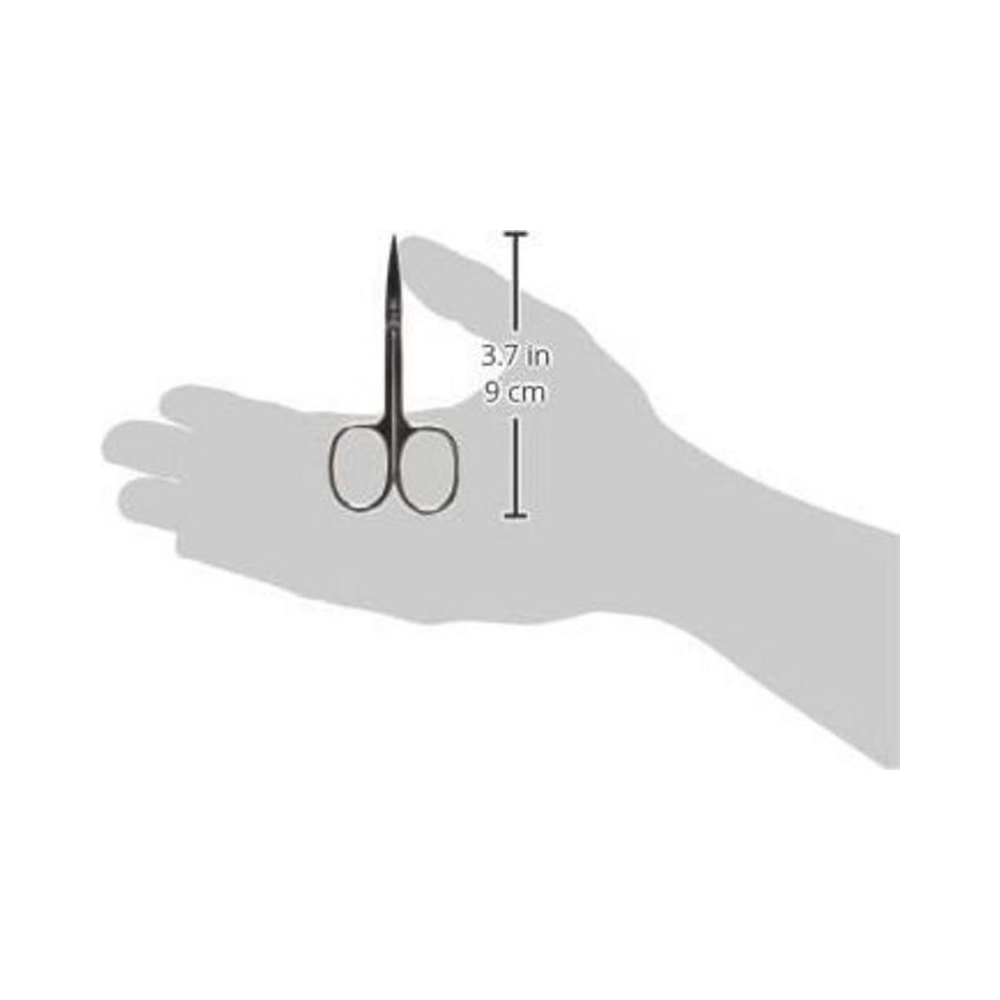 Tesoura para Cut&iacute;cula A&ccedil;o Carbono Ponta Reta 9cm Mundial Prateado