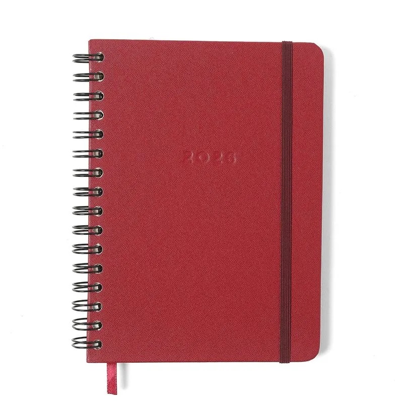 Agenda Planner Semanal Anotações Cicero 2026 Clássica Vermelho A5 Wire-o