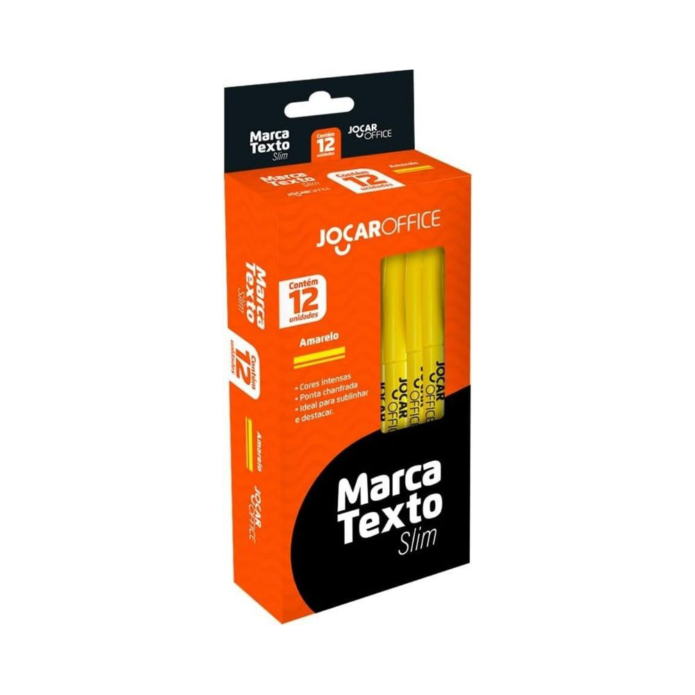 Caneta Marca Texto Slim Leonora Amarelo