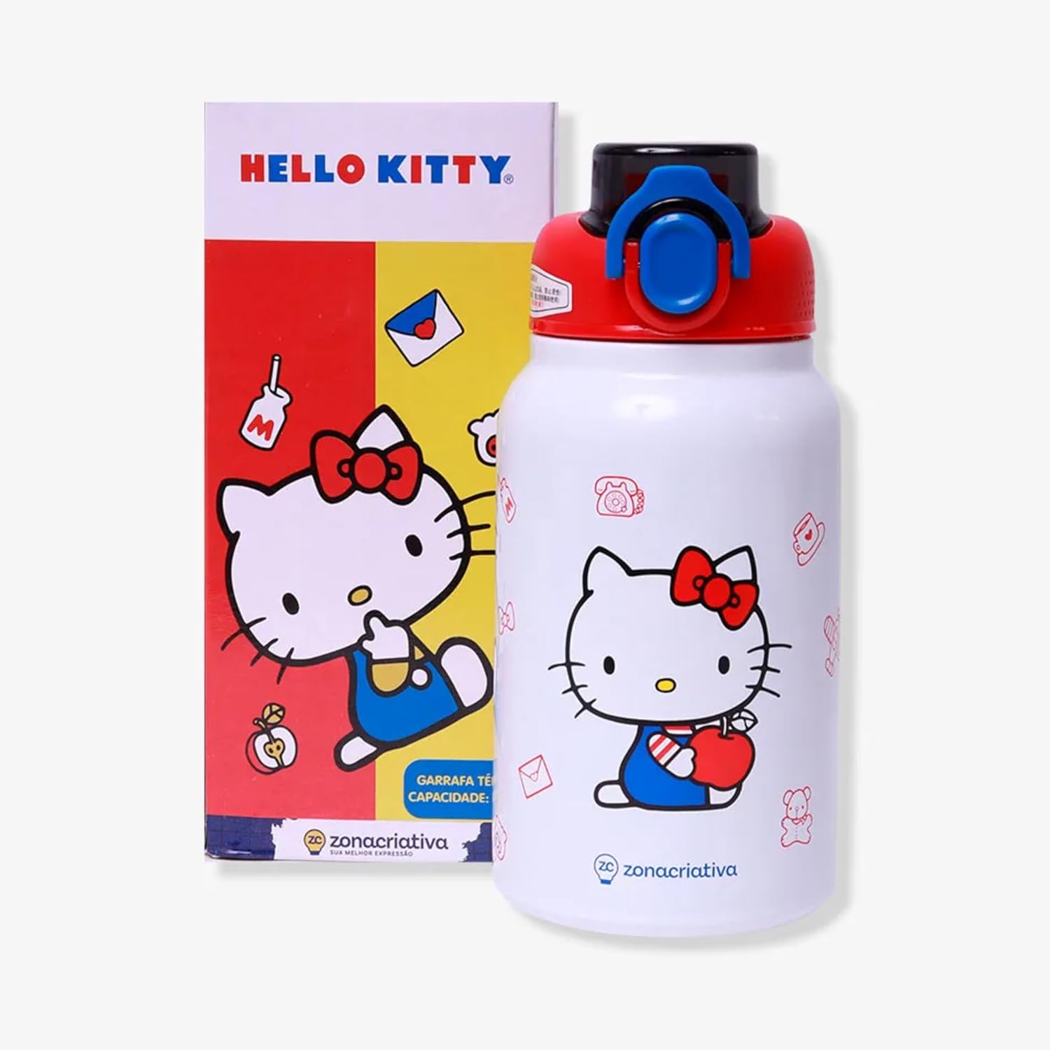 Garrafa J&uacute;piter 500ml Hello Kitty - T&eacute;rmica