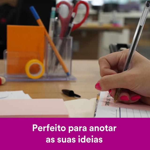 Notas Adesivas Notefix 100 folhas 38mm x 50mm Amarelo 4 blocos