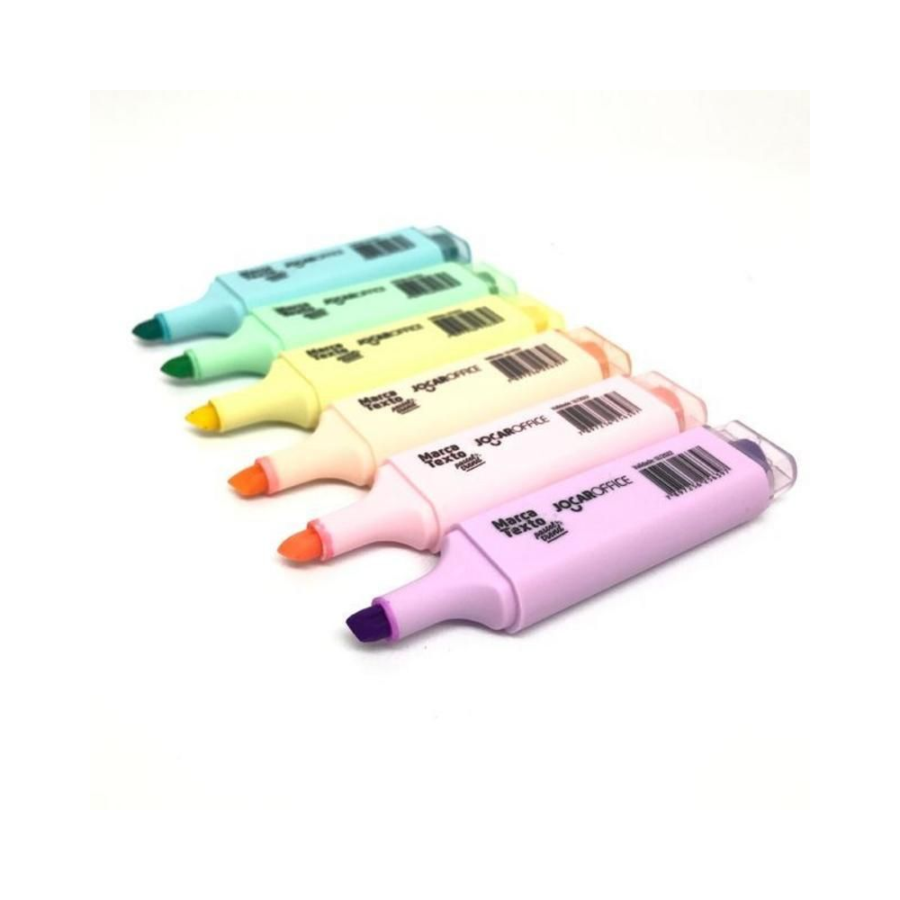 Marca Texto Pastel Trend Jocar Office Cores Past&eacute;is